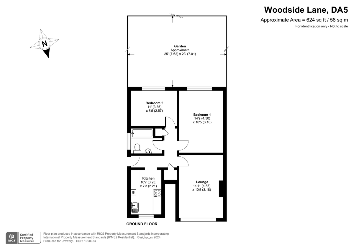 2 bed maisonette for sale in Woodside Lane, Bexley - Property Floorplan