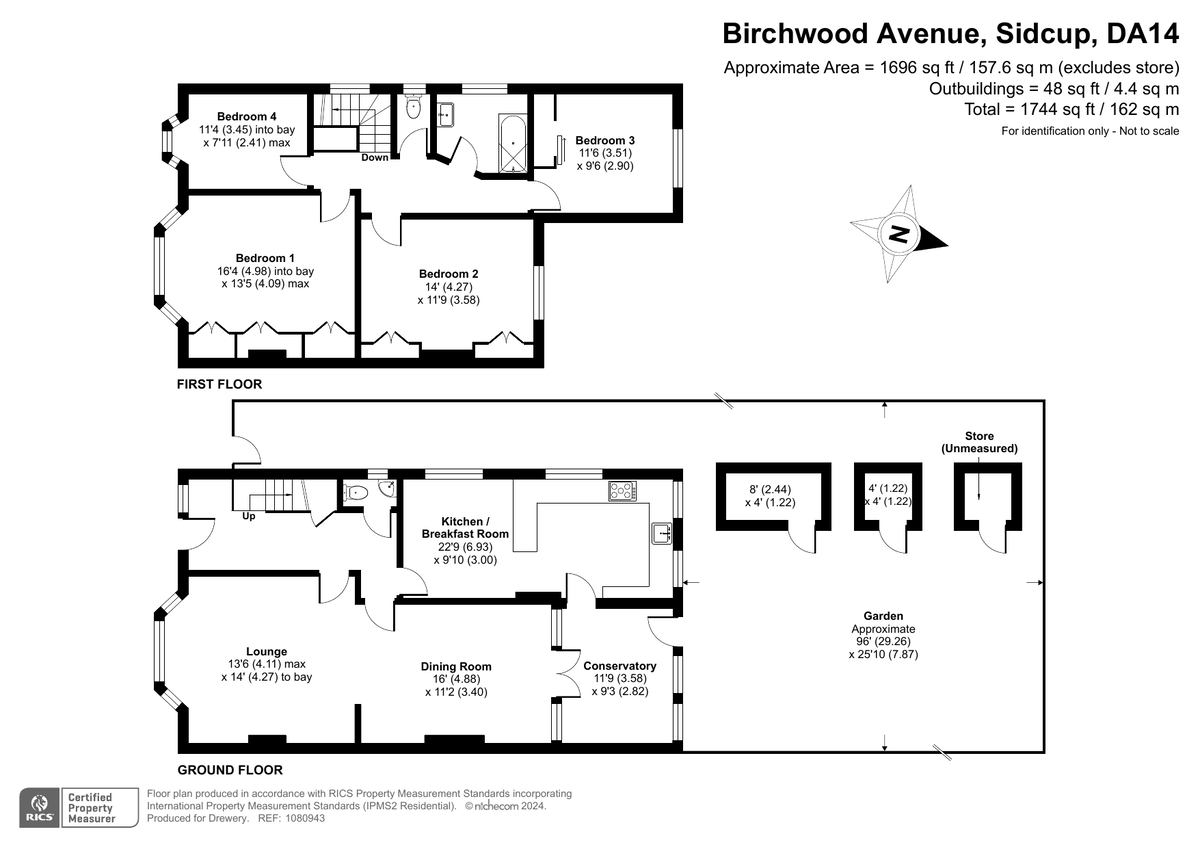 4 bed detached house for sale in Birchwood Avenue, Sidcup - Property Floorplan