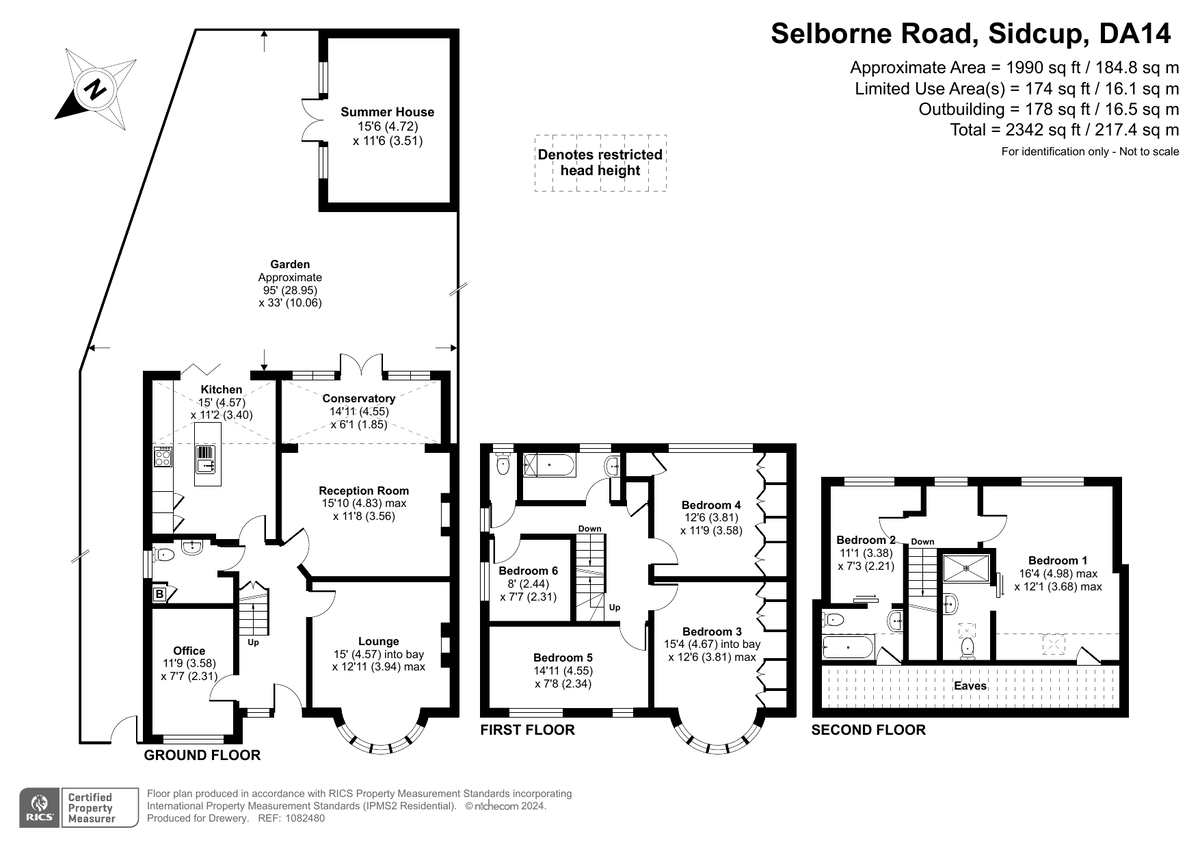 6 bed semi-detached house for sale in Selborne Road, Sidcup - Property Floorplan