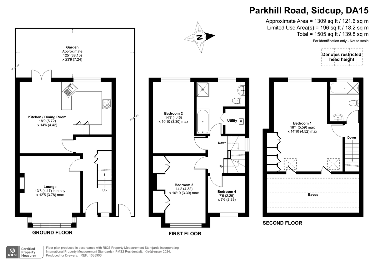 4 bed semi-detached house for sale in Parkhill Road, Sidcup - Property Floorplan