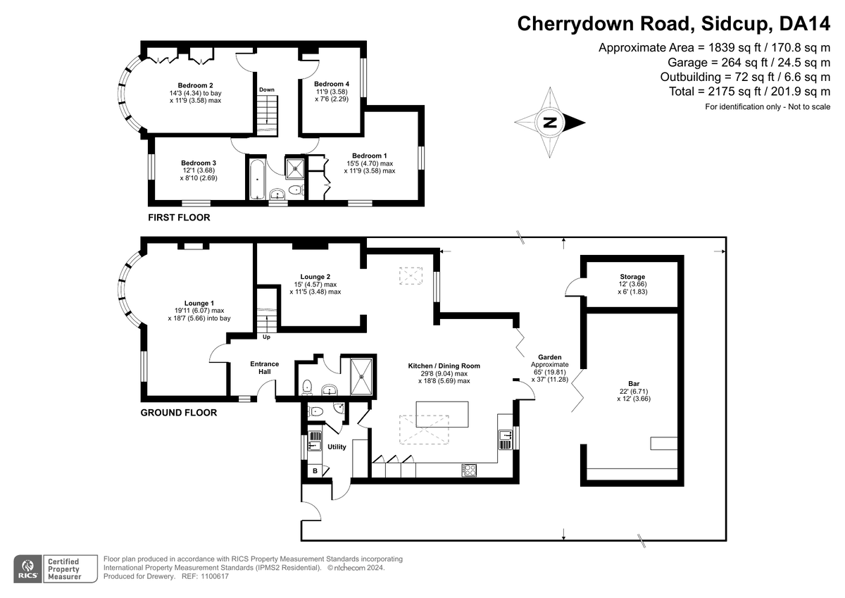 4 bed semi-detached house for sale in Cherrydown Road, Sidcup - Property Floorplan