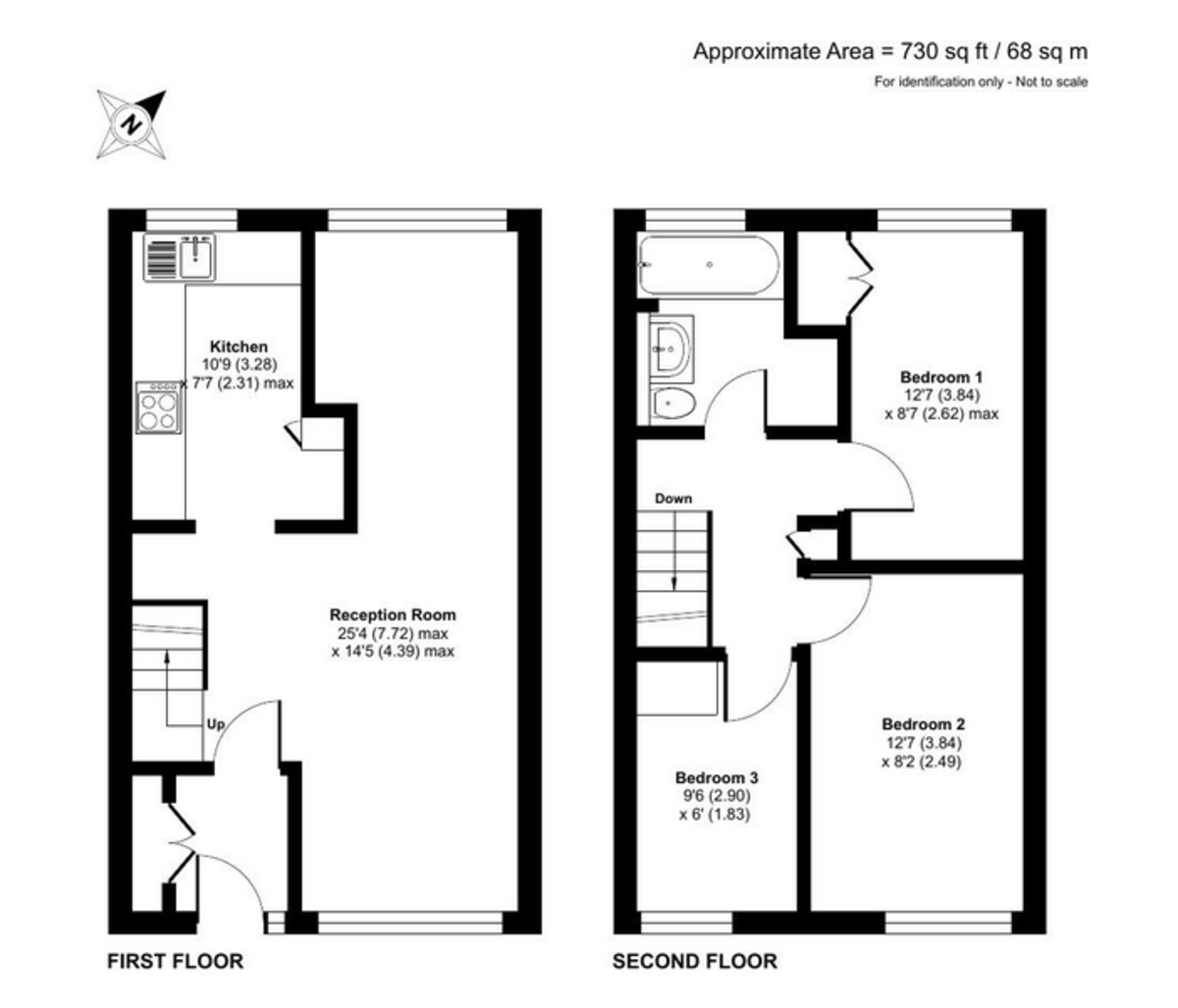 3 bed maisonette to rent in Caveside Close, Chislehurst - Property Floorplan