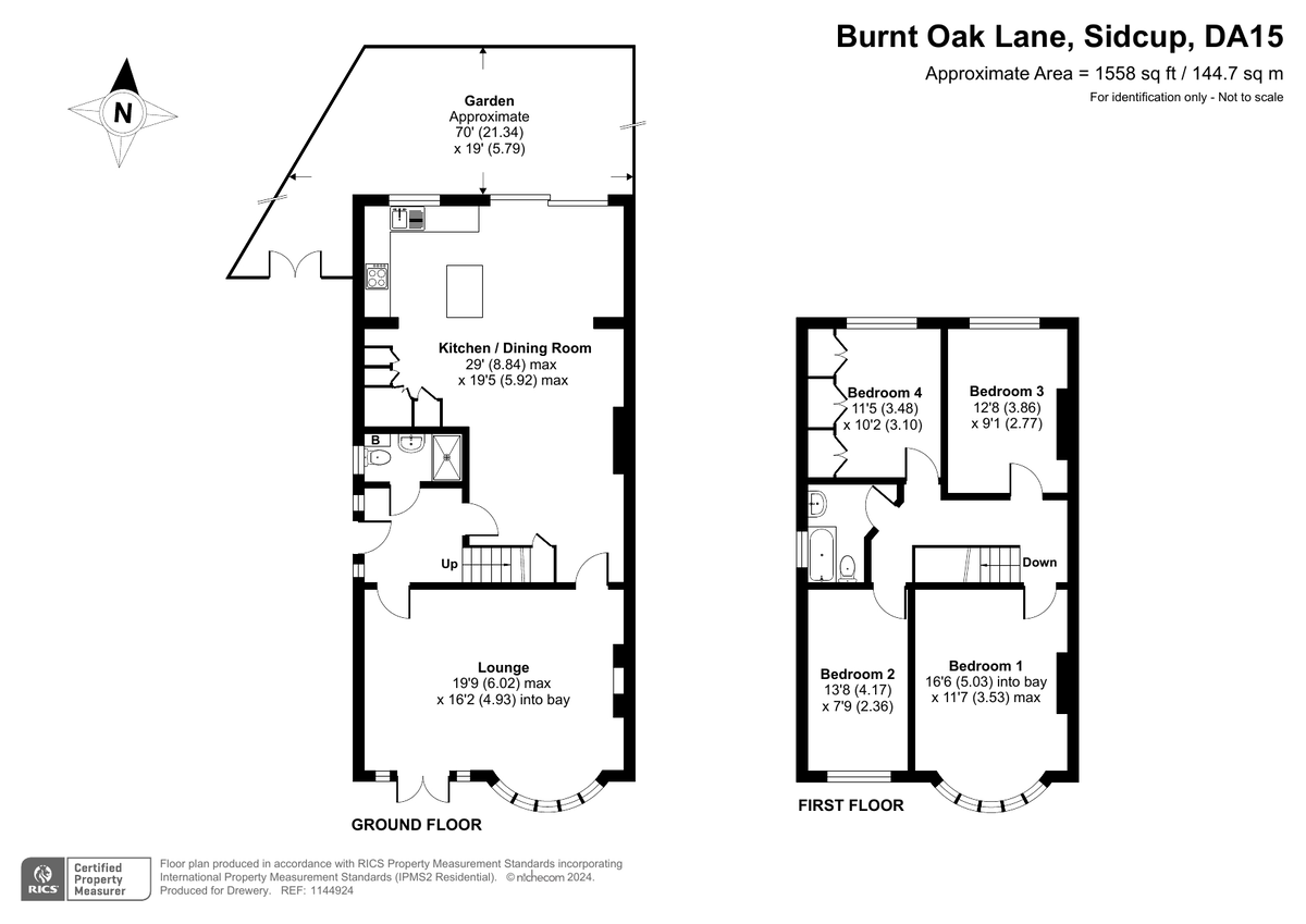 4 bed semi-detached house for sale in Burnt Oak Lane, Sidcup - Property Floorplan