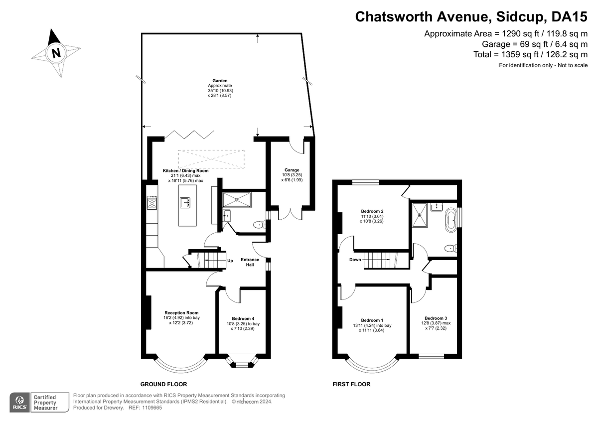 4 bed semi-detached house for sale in Chatsworth Avenue, Sidcup - Property Floorplan