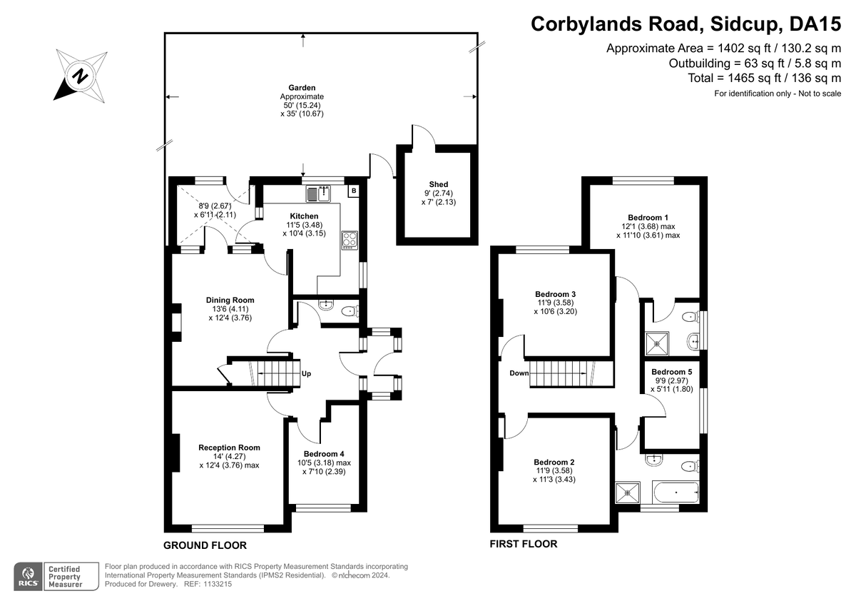 5 bed semi-detached house for sale in Corbylands Road, Sidcup - Property Floorplan