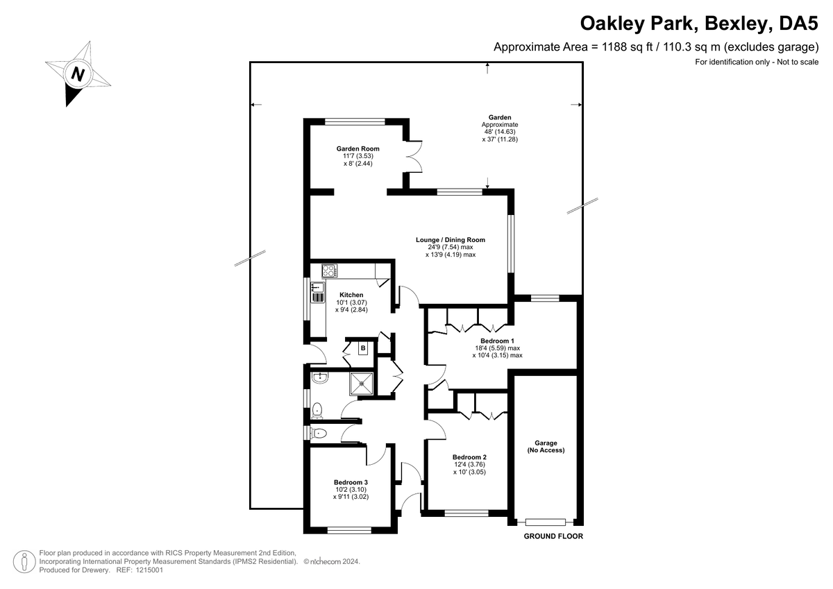 3 bed detached bungalow for sale in Oakley Park, Bexley - Property Floorplan