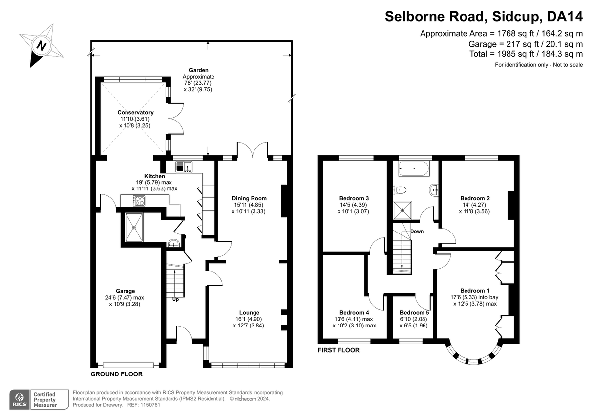 5 bed semi-detached house for sale in Selborne Road, Sidcup - Property Floorplan