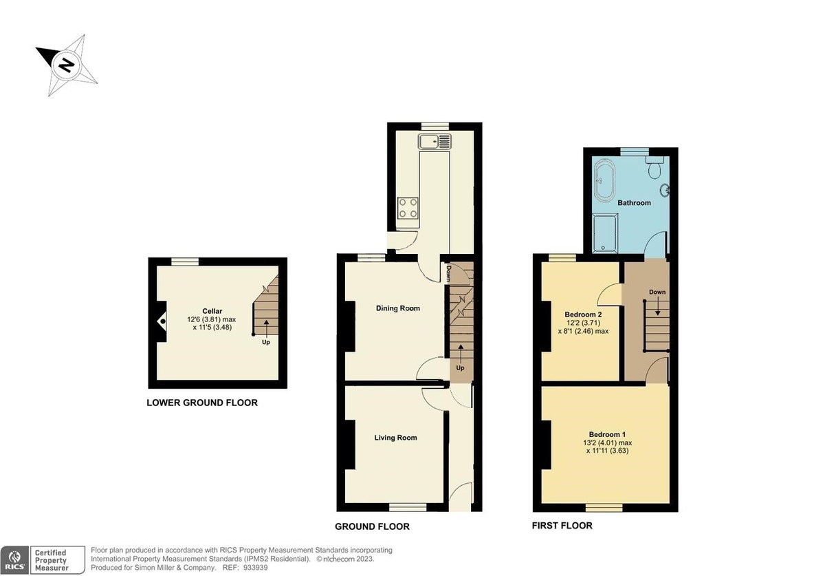 2 bed terraced house to rent in Peel Street, Maidstone - Property Floorplan