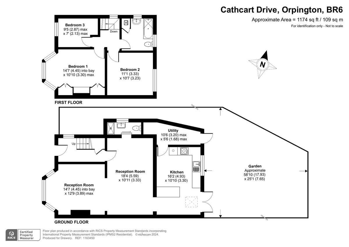 3 bed semi-detached house for sale in Cathcart Drive, Orpington - Property Floorplan