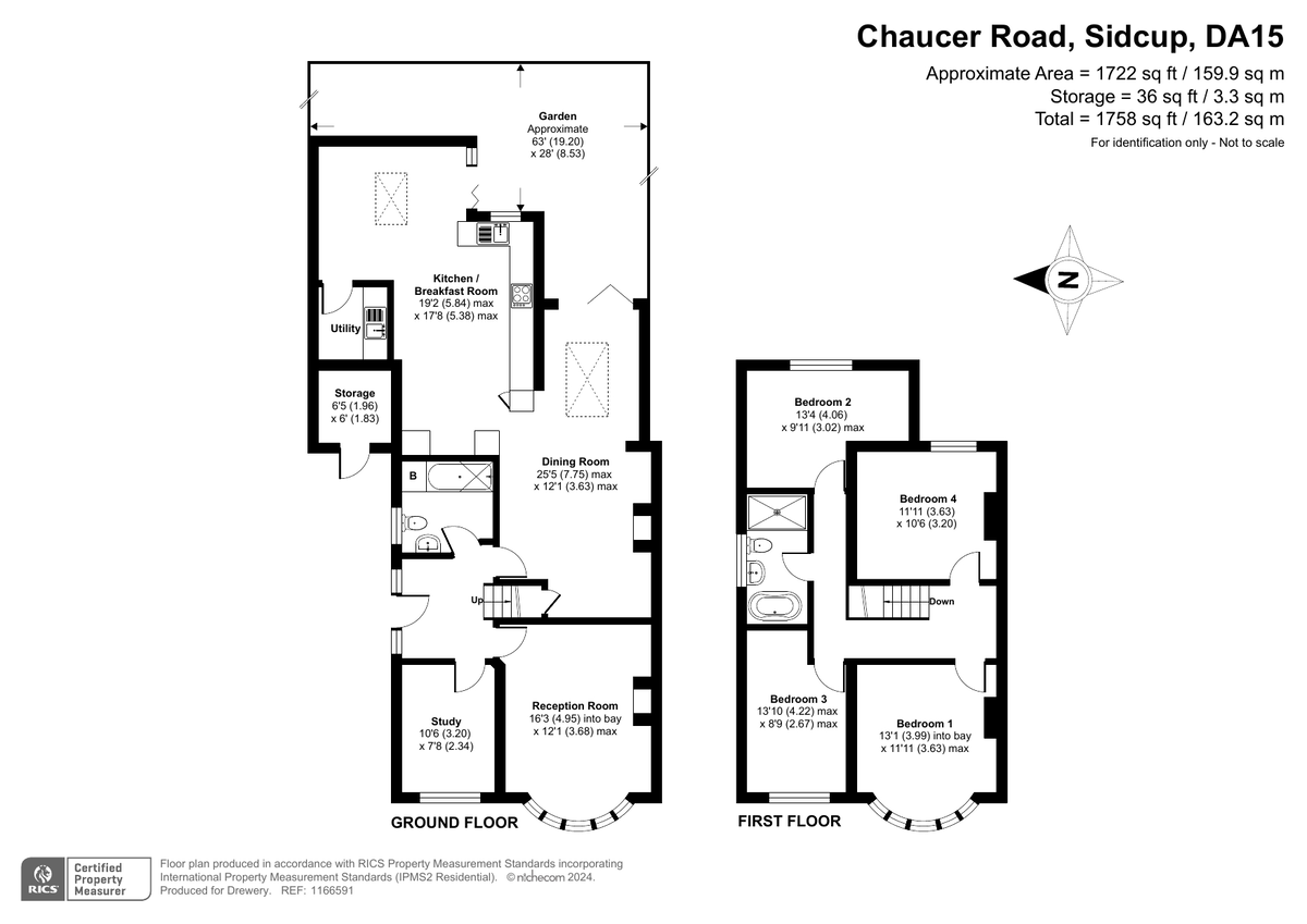 5 bed semi-detached house for sale in Chaucer Road, Sidcup - Property Floorplan