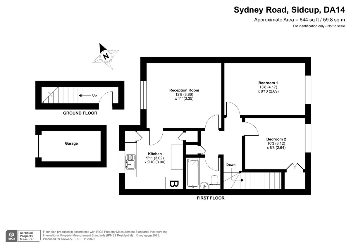 2 bed maisonette for sale in Sydney Road, Sidcup - Property Floorplan