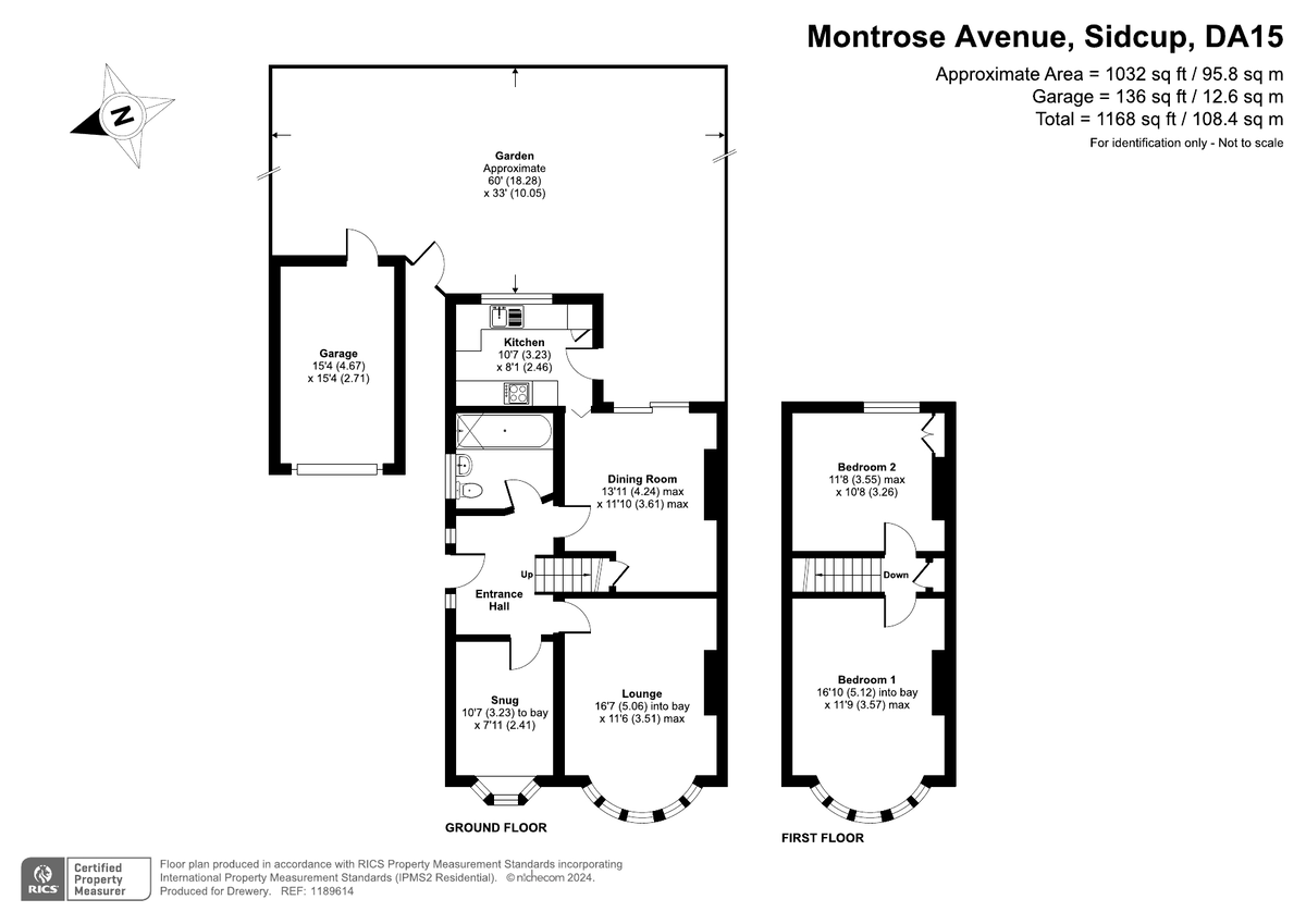 3 bed semi-detached house for sale in Montrose Avenue, Sidcup - Property Floorplan