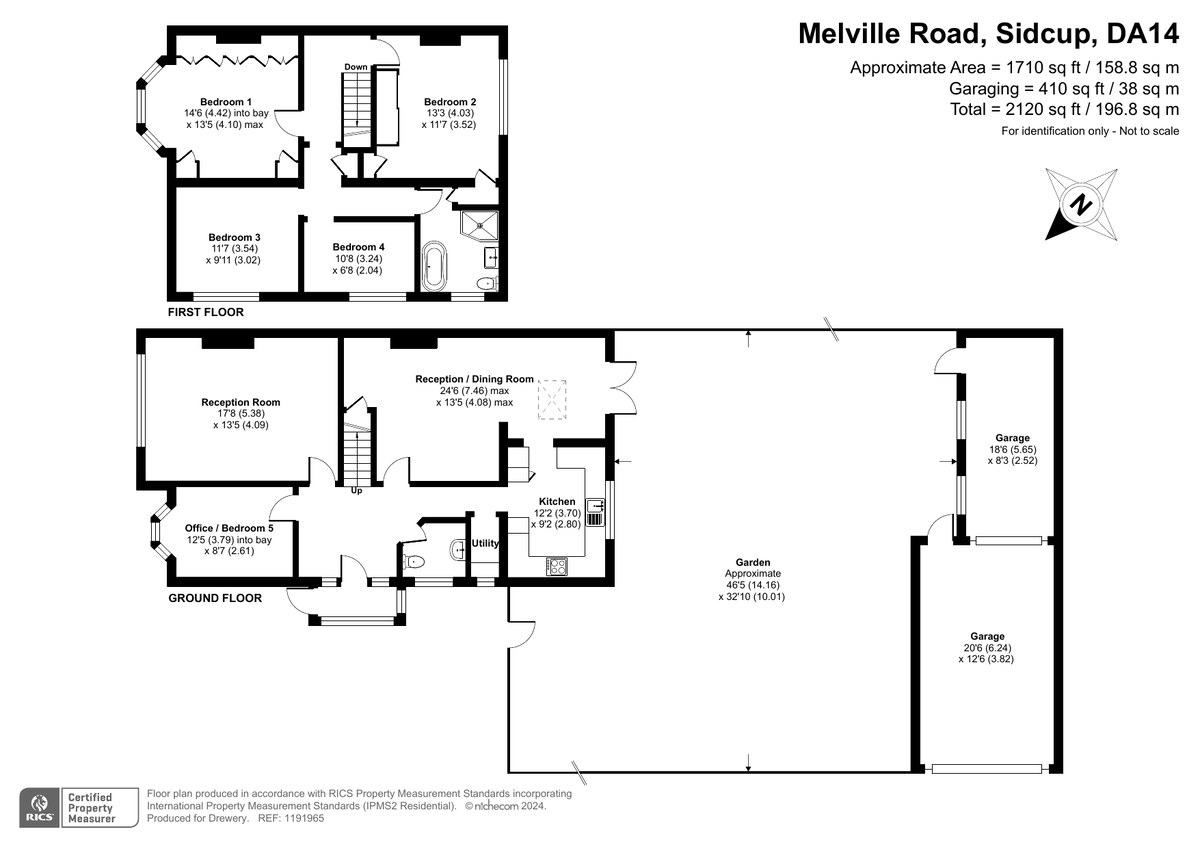 5 bed semi-detached house for sale in Melville Road, Sidcup - Property Floorplan