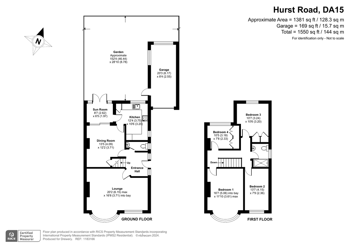 4 bed semi-detached house for sale in Hurst Road, Sidcup - Property Floorplan