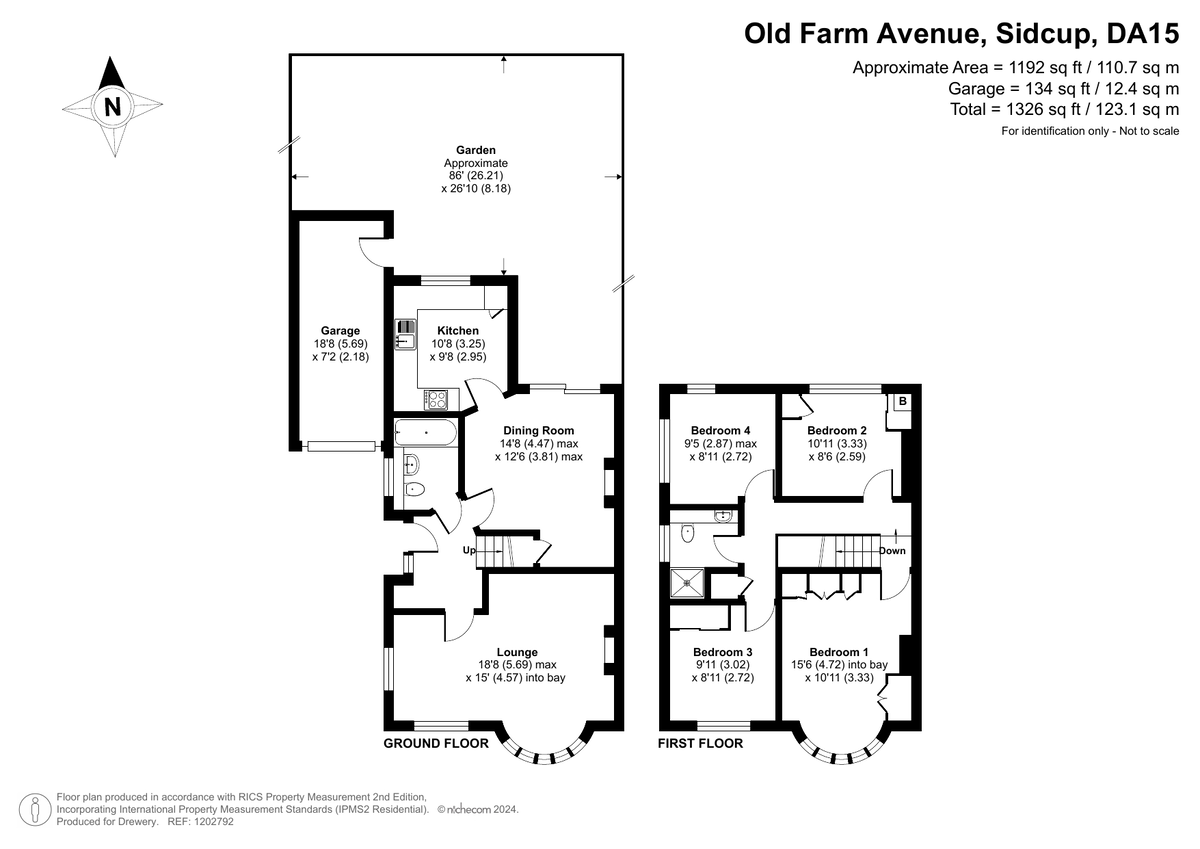 4 bed semi-detached house for sale in Old Farm Avenue, Sidcup - Property Floorplan