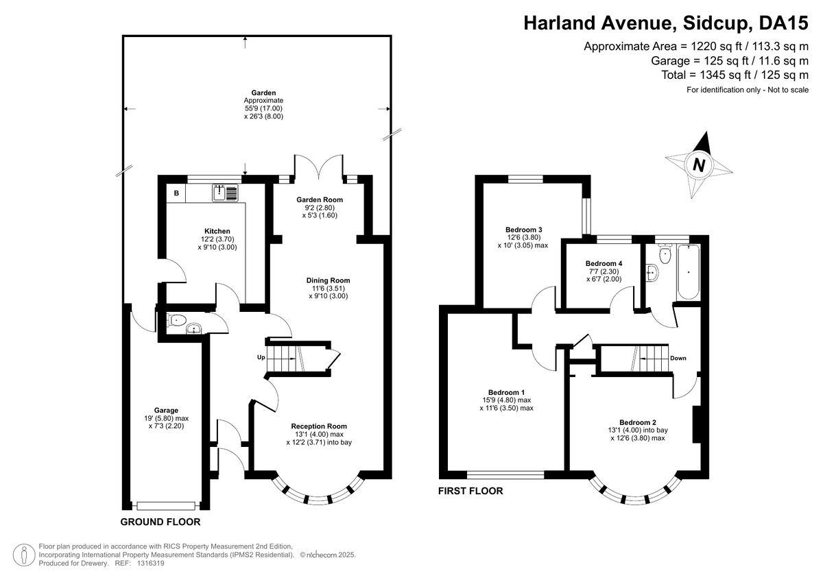 4 bed semi-detached house for sale in Harland Avenue, Sidcup, DA15 7PQ - Property floorplan