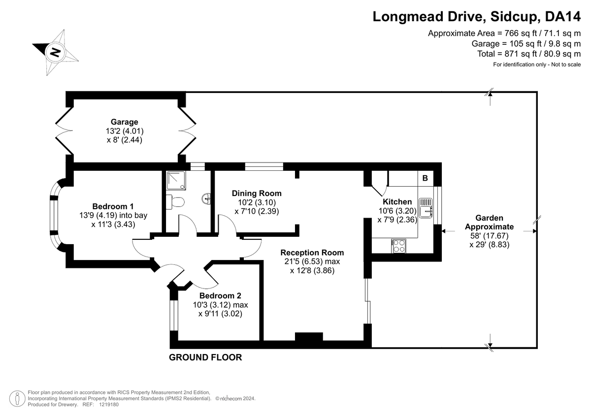 3 bed semi-detached bungalow for sale in Longmead Drive, Sidcup - Property Floorplan