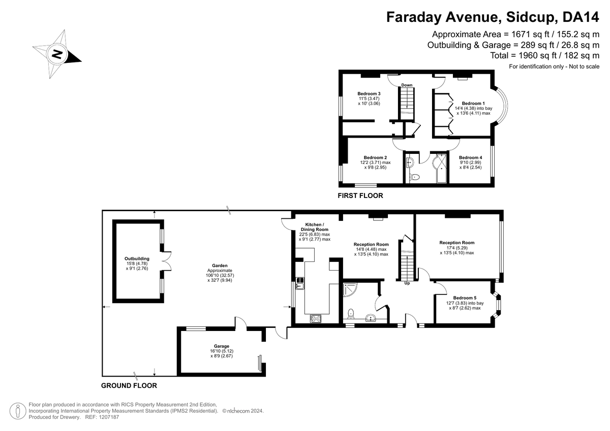 5 bed semi-detached house for sale in Faraday Avenue, Sidcup - Property Floorplan