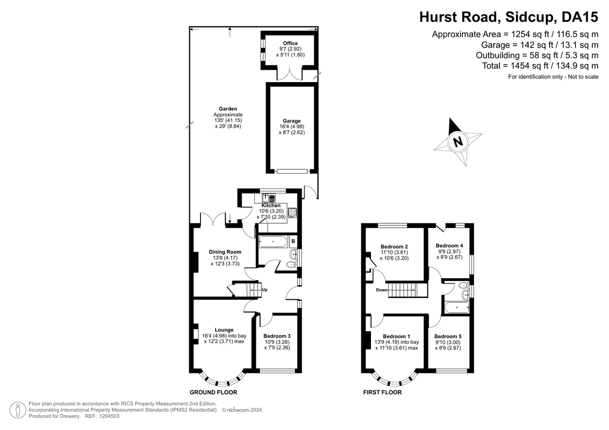 5 bed semi-detached house for sale in Hurst Road, Sidcup - Property Floorplan