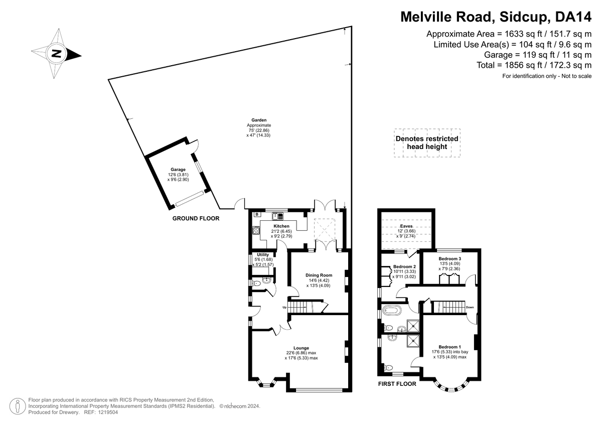 3 bed semi-detached house for sale in Melville Road, Sidcup - Property Floorplan