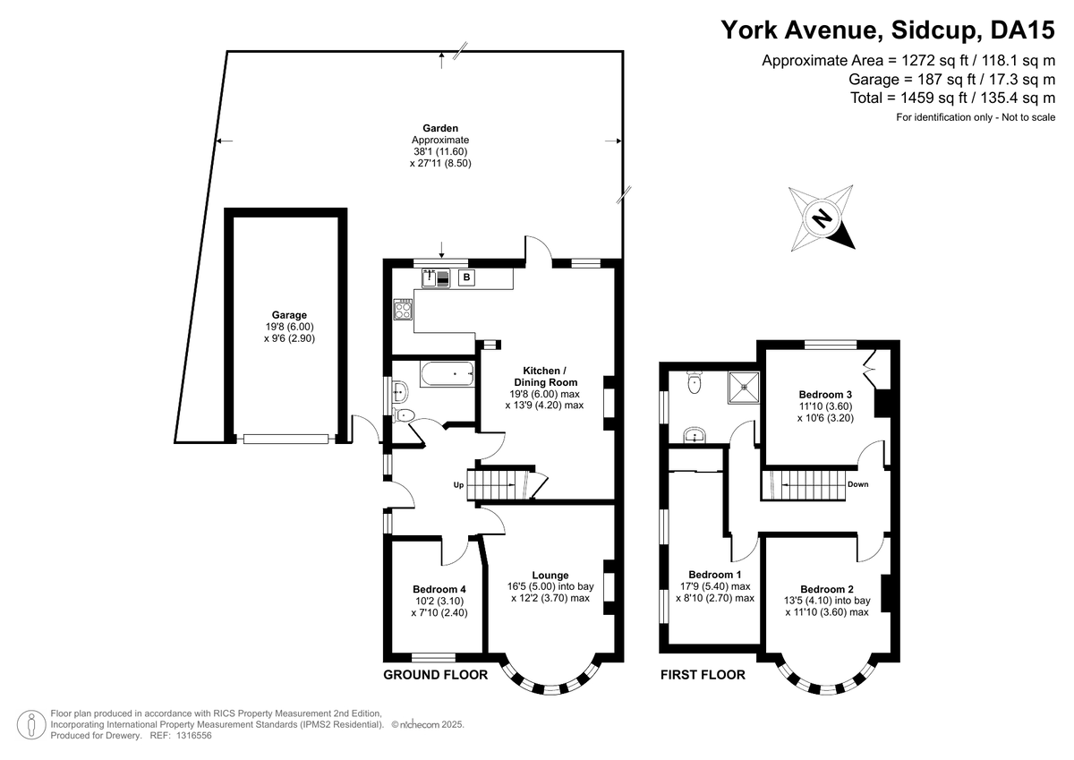 4 bed semi-detached house for sale in York Avenue, Sidcup, DA15 7LJ - Property floorplan