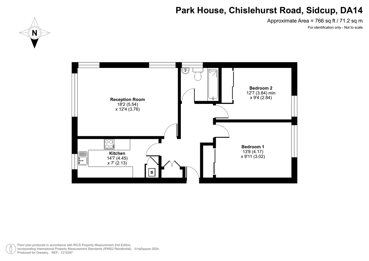 2 bed flat for sale in Chislehurst Road, Sidcup - Property Floorplan