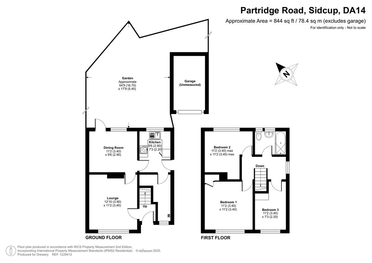 3 bed semi-detached house for sale in Partridge Road, Sidcup - Property Floorplan