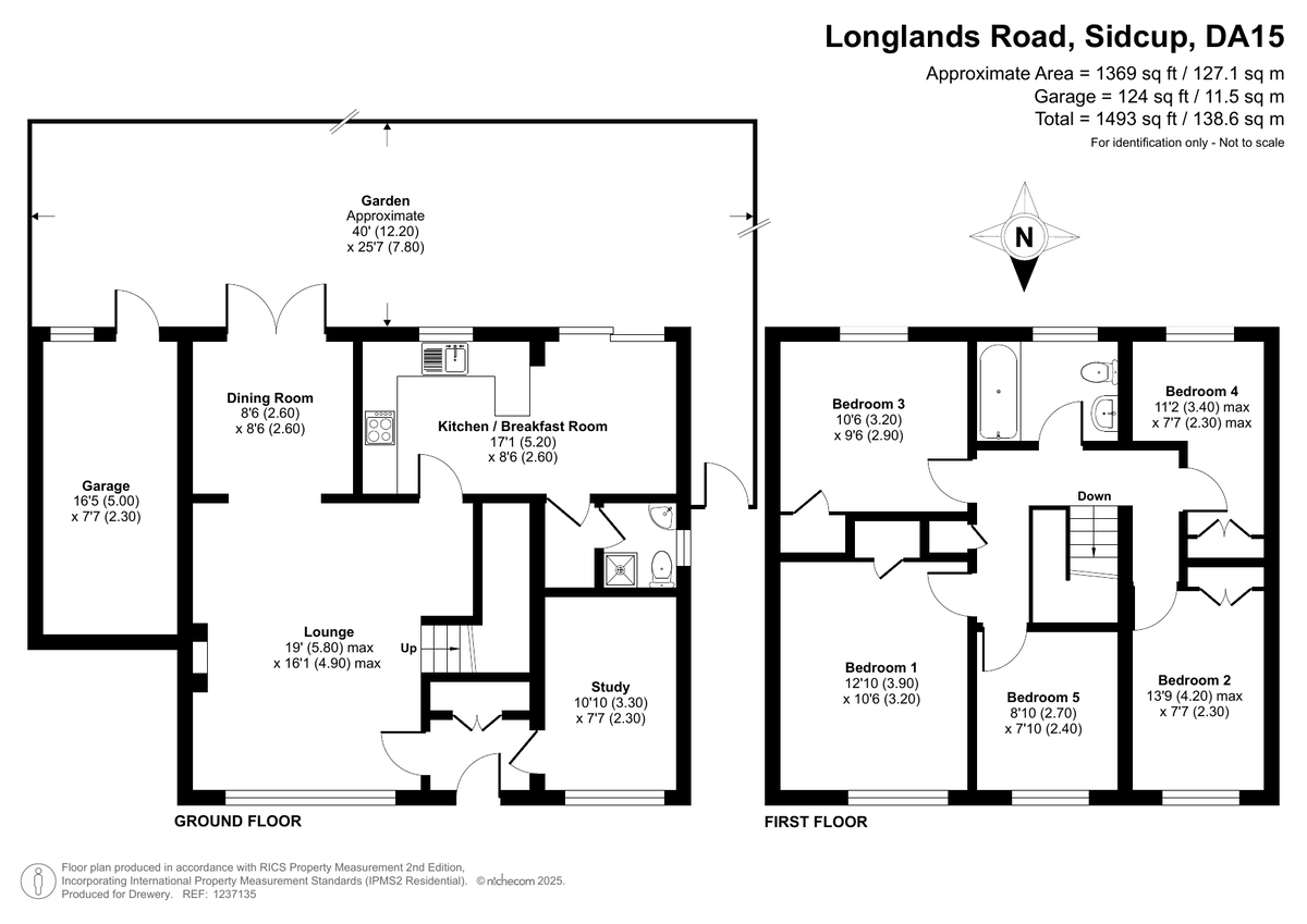 5 bed detached house for sale in Longlands Road, Sidcup - Property Floorplan