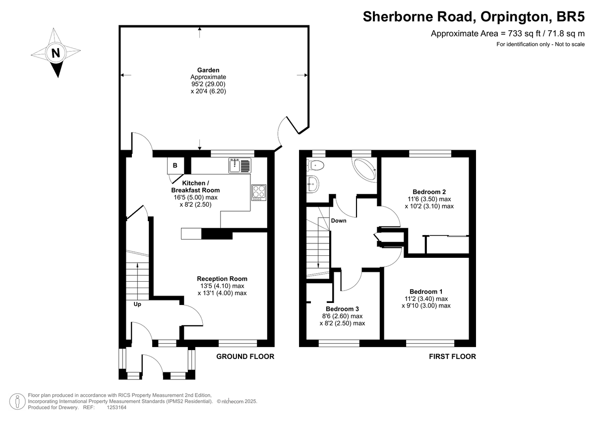 3 bed terraced house for sale in Sherborne Road, Orpington, BR5 1RF - Property floorplan