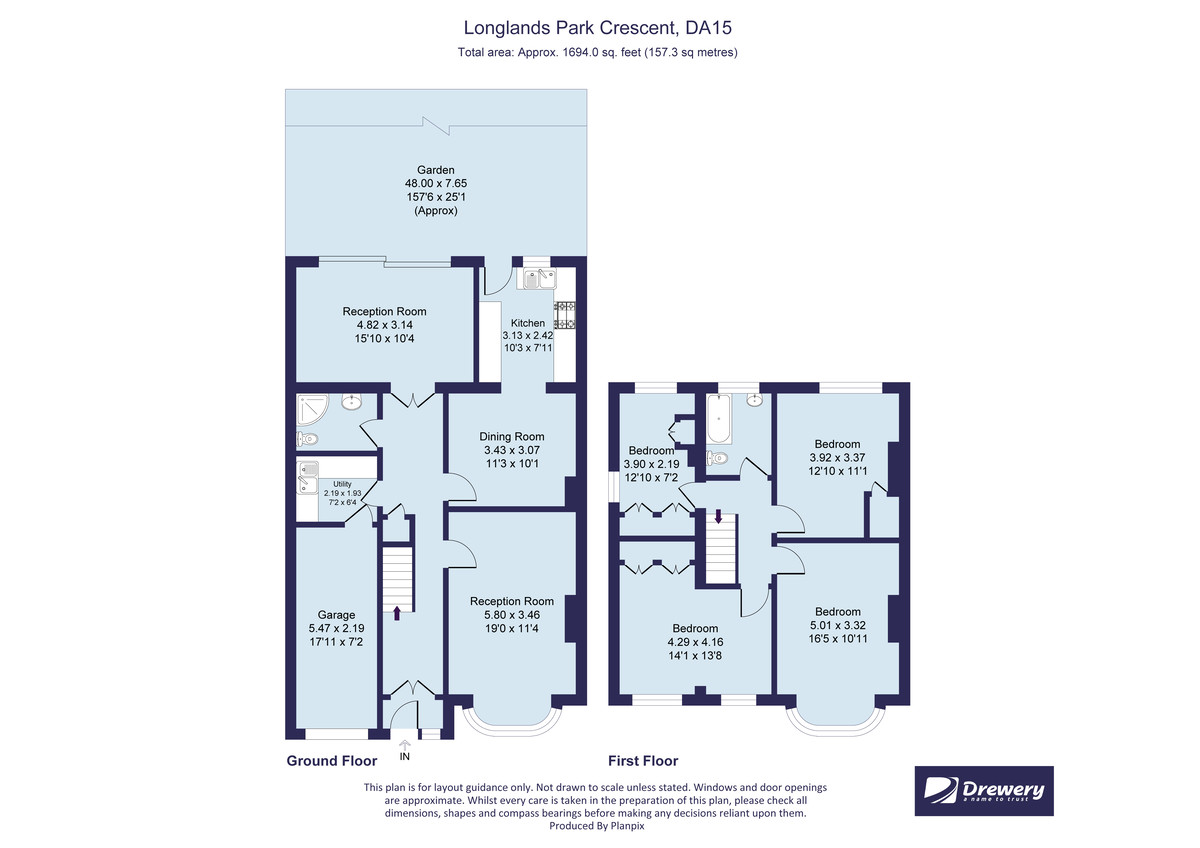 4 bed semi-detached house for sale in Longlands Park Crescent, Sidcup, DA15 7NG - Property floorplan