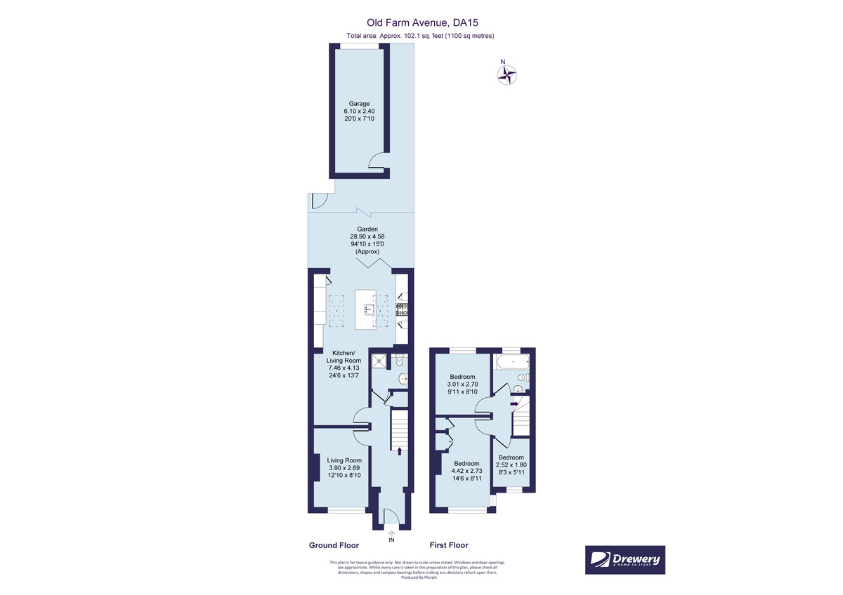 3 bed terraced house for sale in Old Farm Avenue, Sidcup, DA15 8AN - Property floorplan