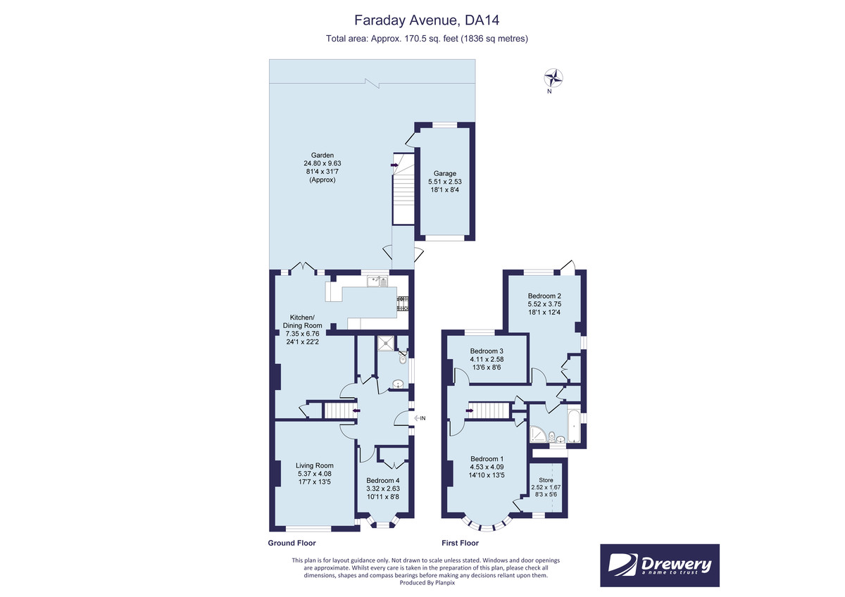 3 bed semi-detached house for sale in Faraday Avenue, Sidcup, DA14 4JF - Property floorplan