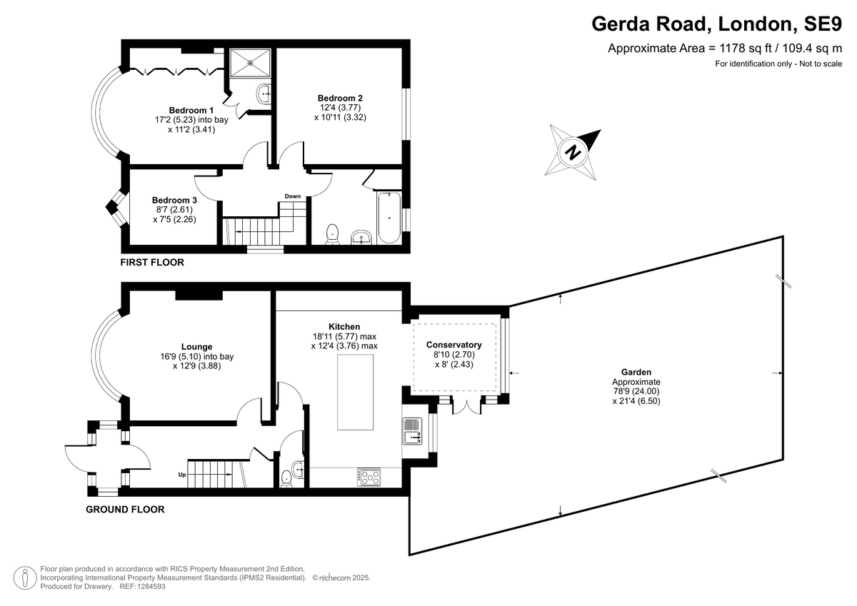 3 bed semi-detached house for sale in Gerda Road, New Eltham, SE9 3SH - Property floorplan