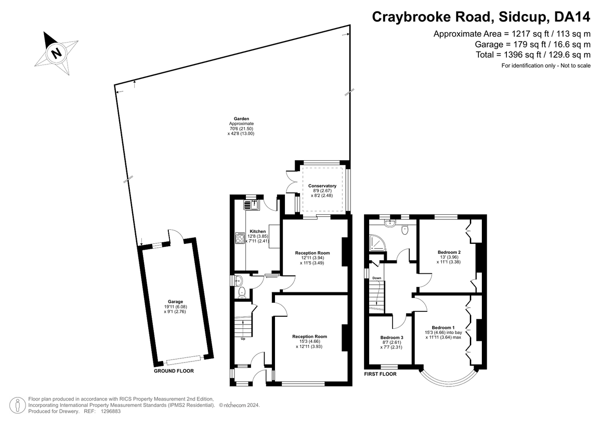 3 bed semi-detached house for sale in Craybrooke Road, Sidcup, DA14 4HL - Property floorplan