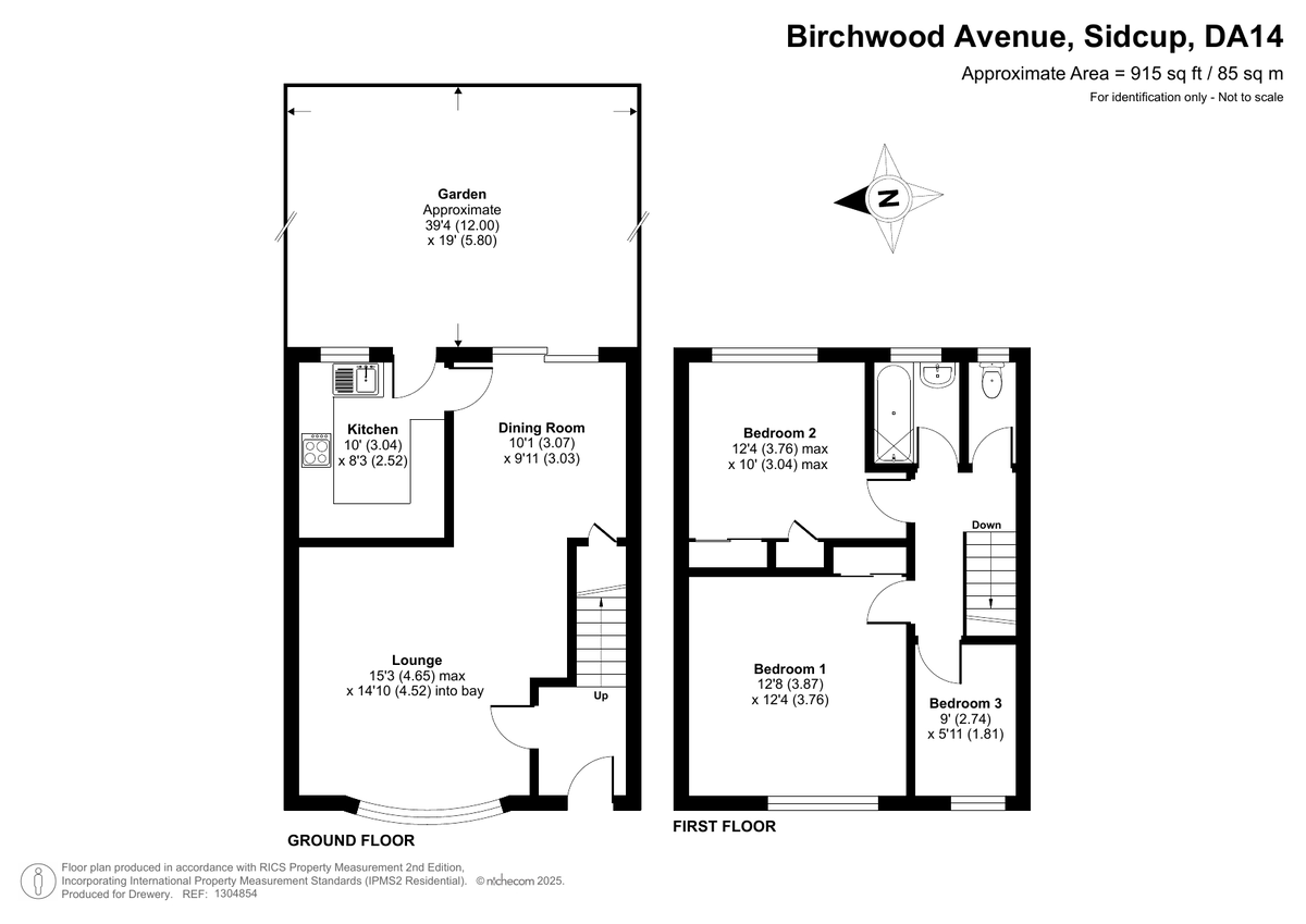 3 bed terraced house for sale in Birchwood Avenue, Sidcup, DA14 4JU - Property floorplan