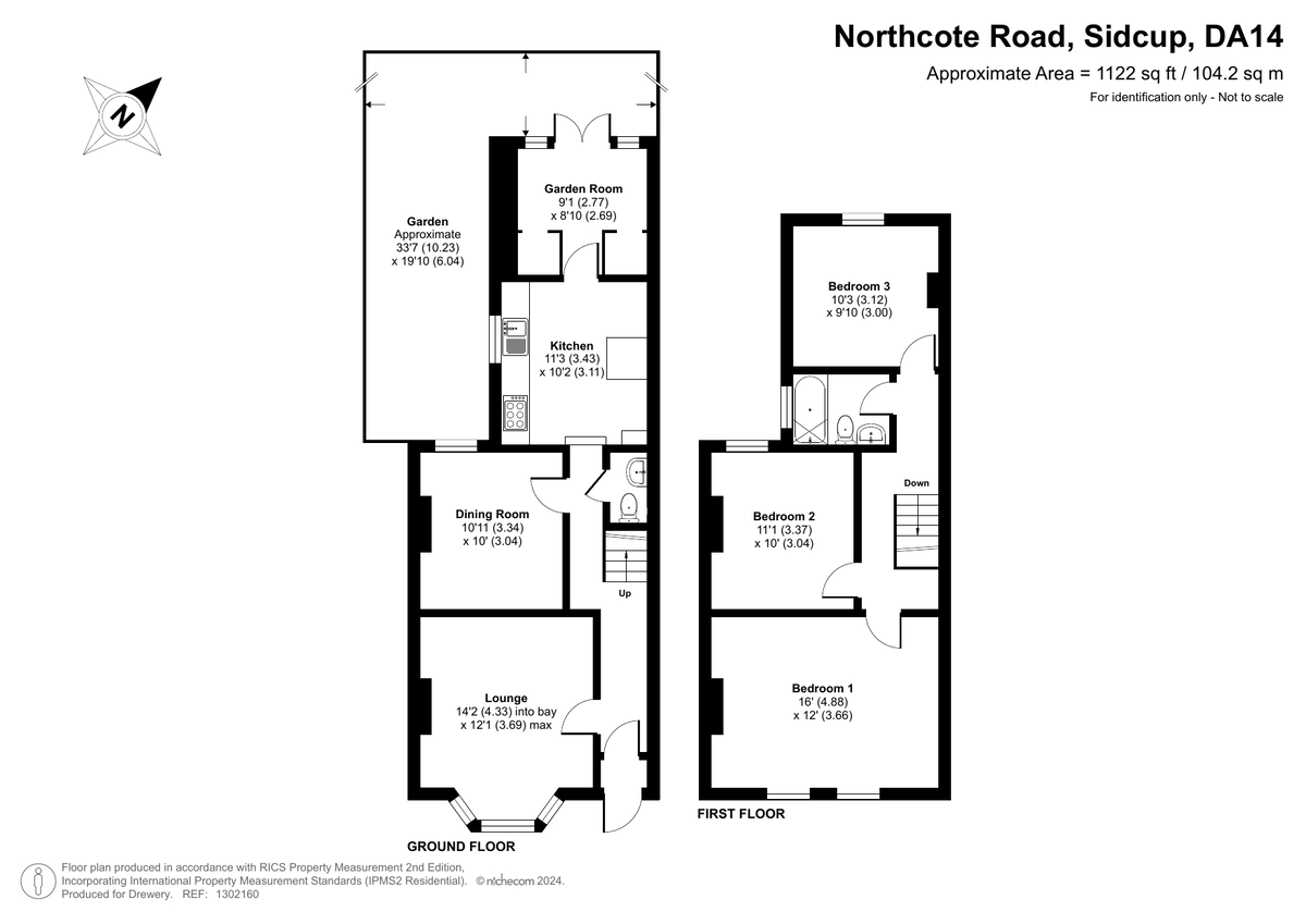 3 bed semi-detached house for sale in Northcote Road, Sidcup, DA14 6PW - Property floorplan