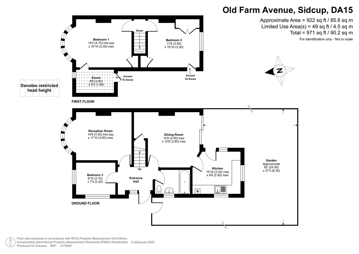 3 bed chalet for sale in Old Farm Avenue, Sidcup, DA15 8AJ - Property floorplan