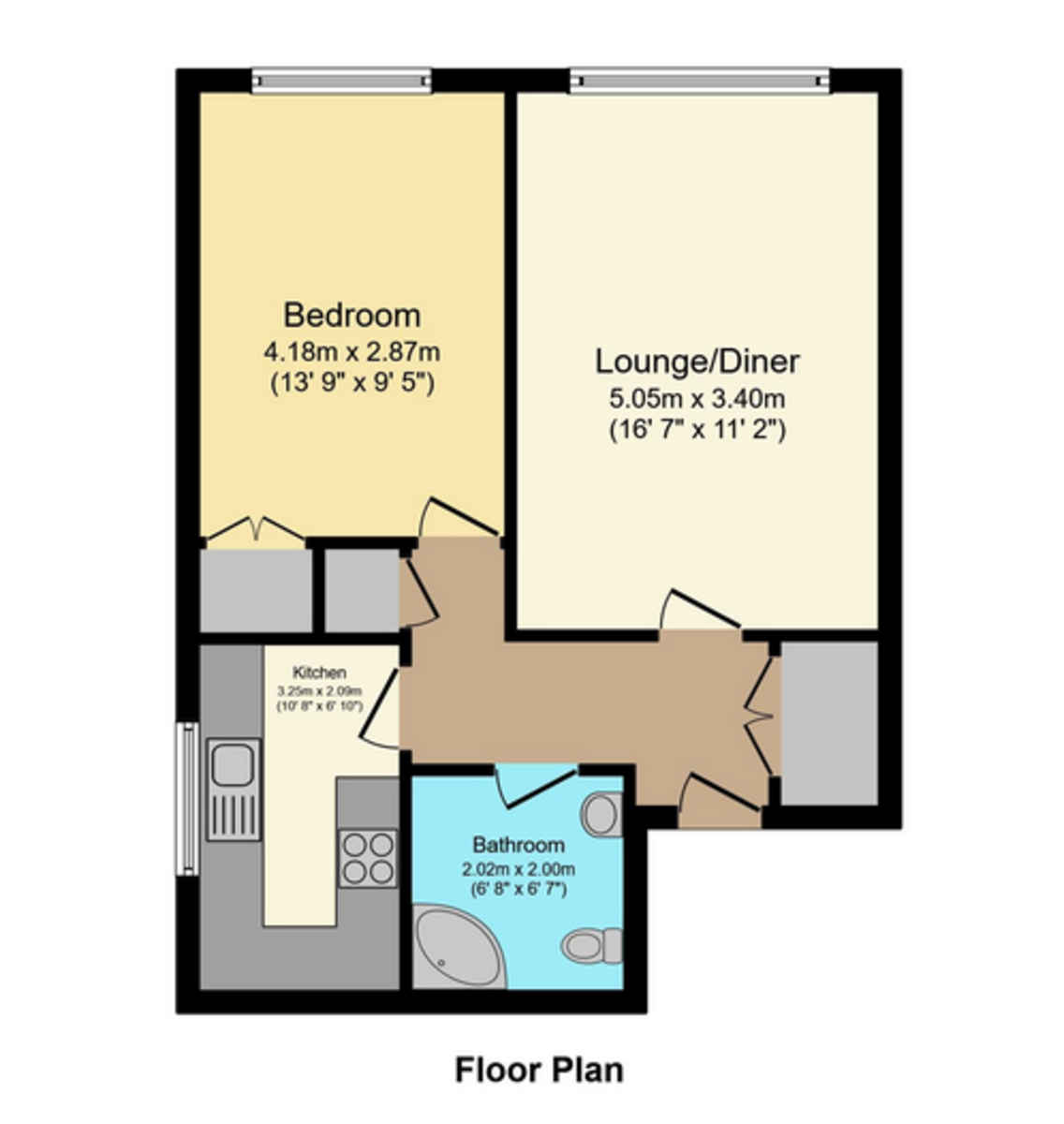 1 bed flat to rent in Hatherley Road, Sidcup, DA14 4TB - Property floorplan