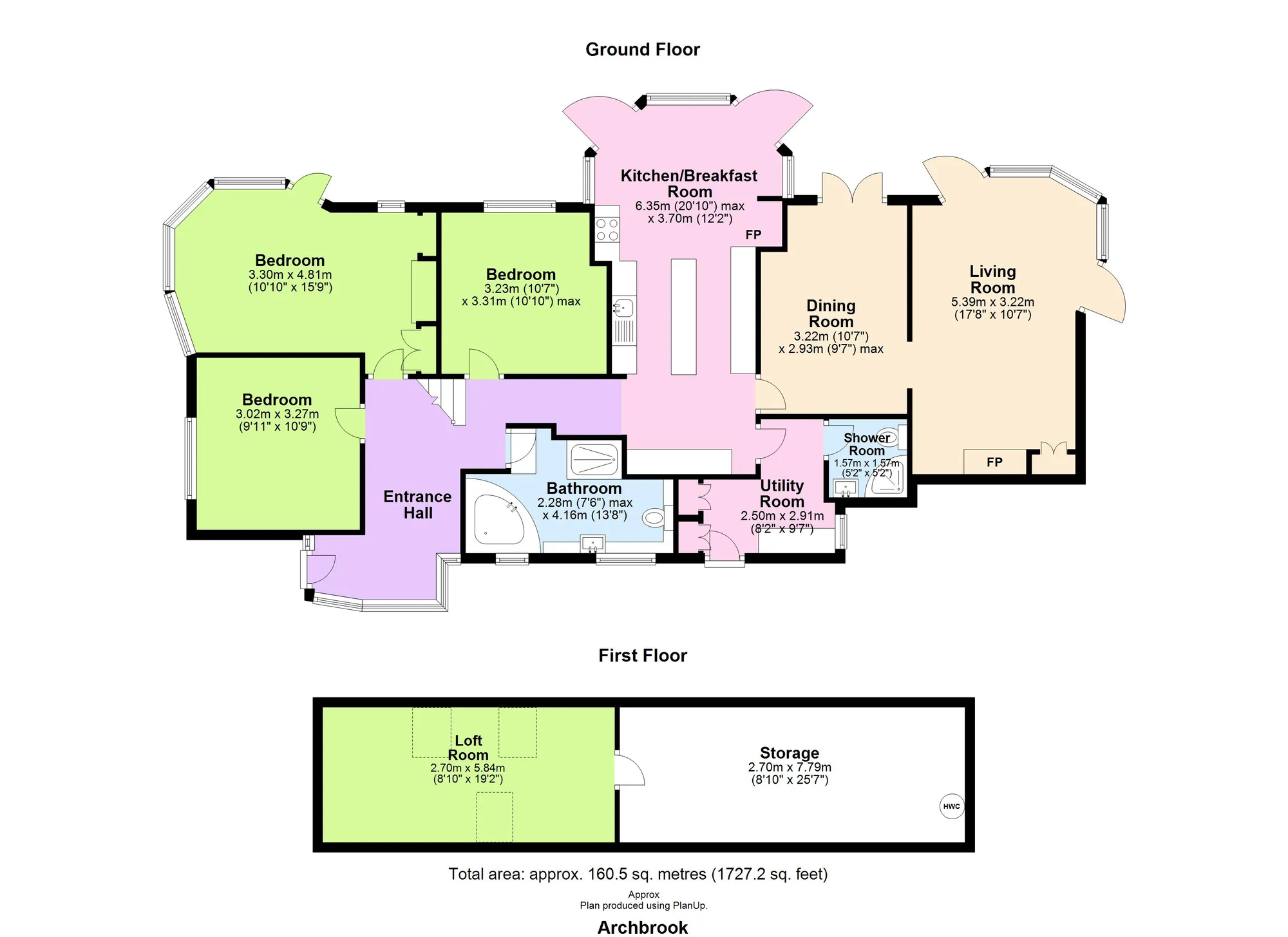 3 bed detached bungalow for sale, Newton Abbot - Property floorplan