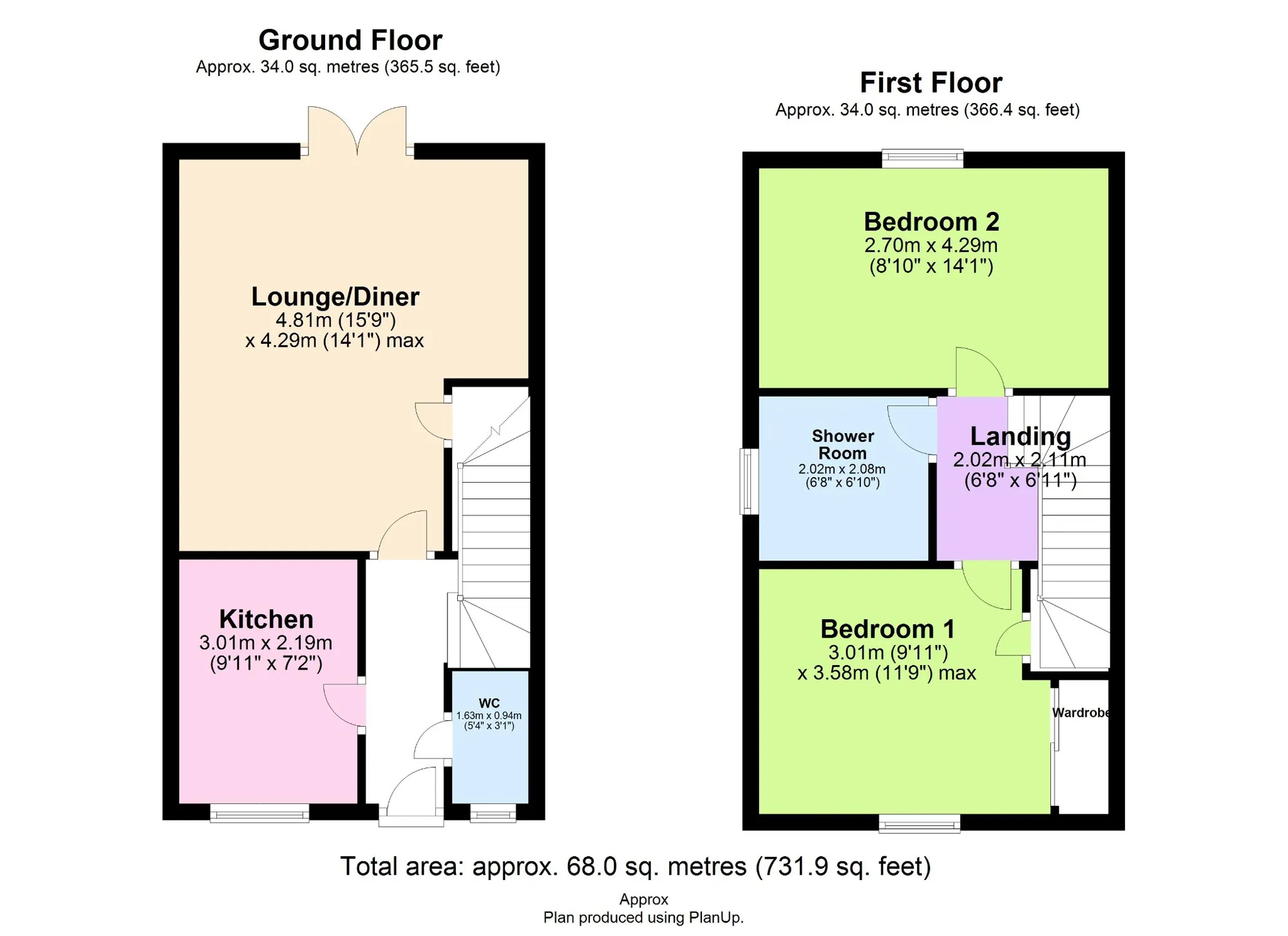 2 bed terraced house for sale in St. Marys Hill, Brixham - Property floorplan