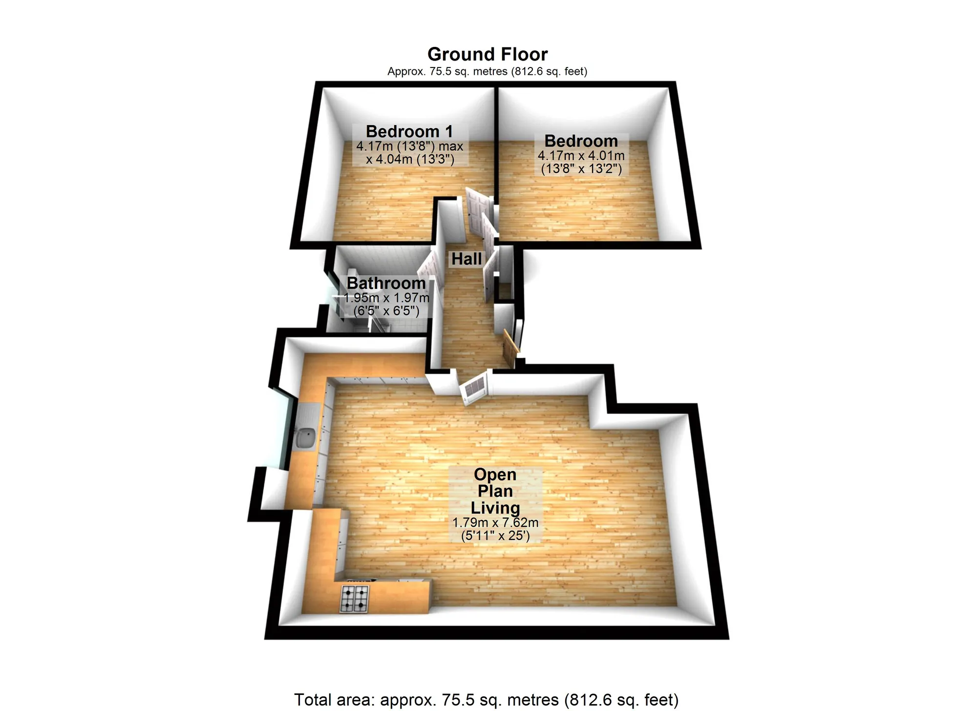 2 bed apartment for sale in Belle Vue Road, Paignton - Property floorplan