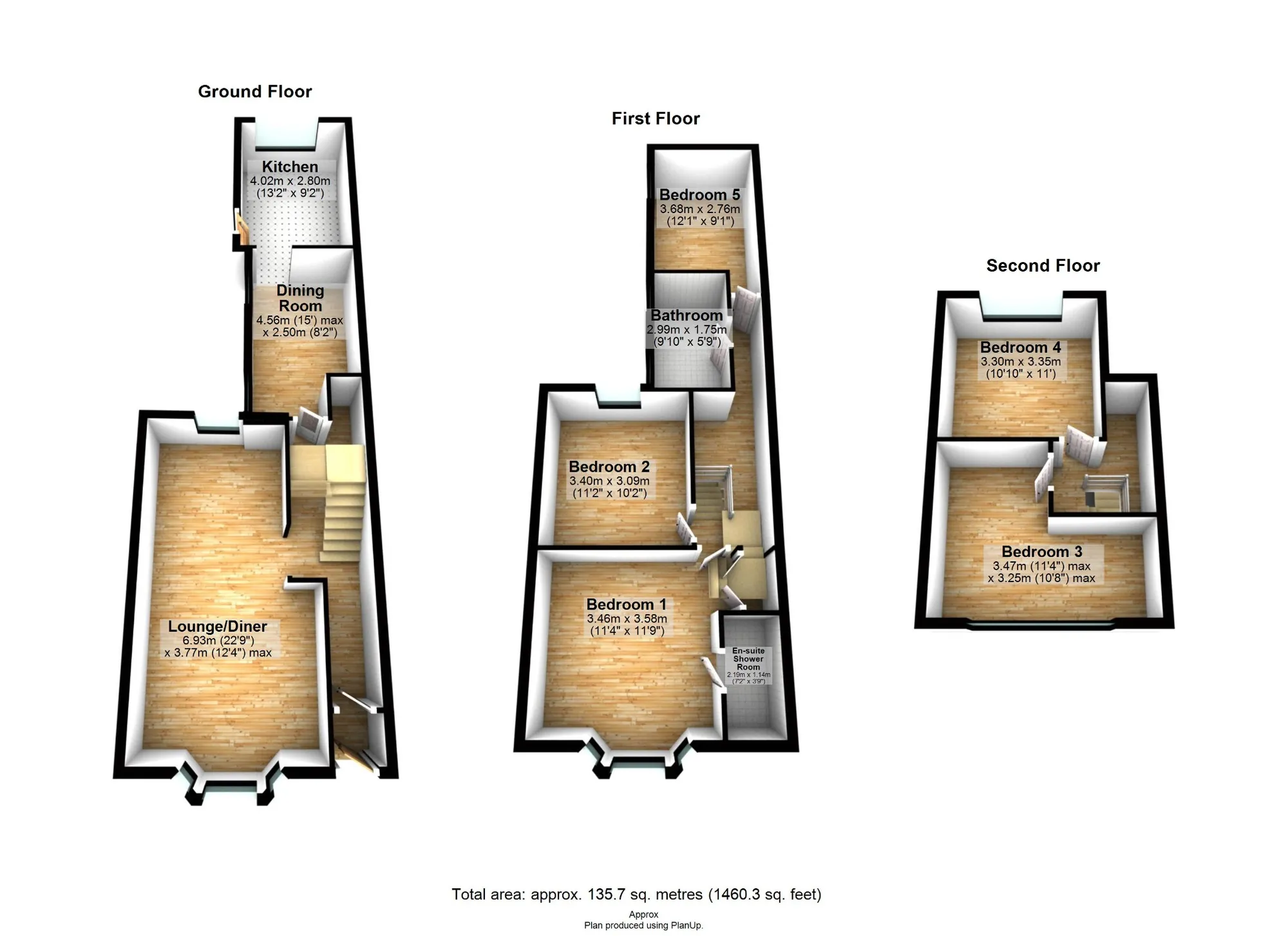 5 bed terraced house to rent in Greenswood Road, Brixham - Property floorplan