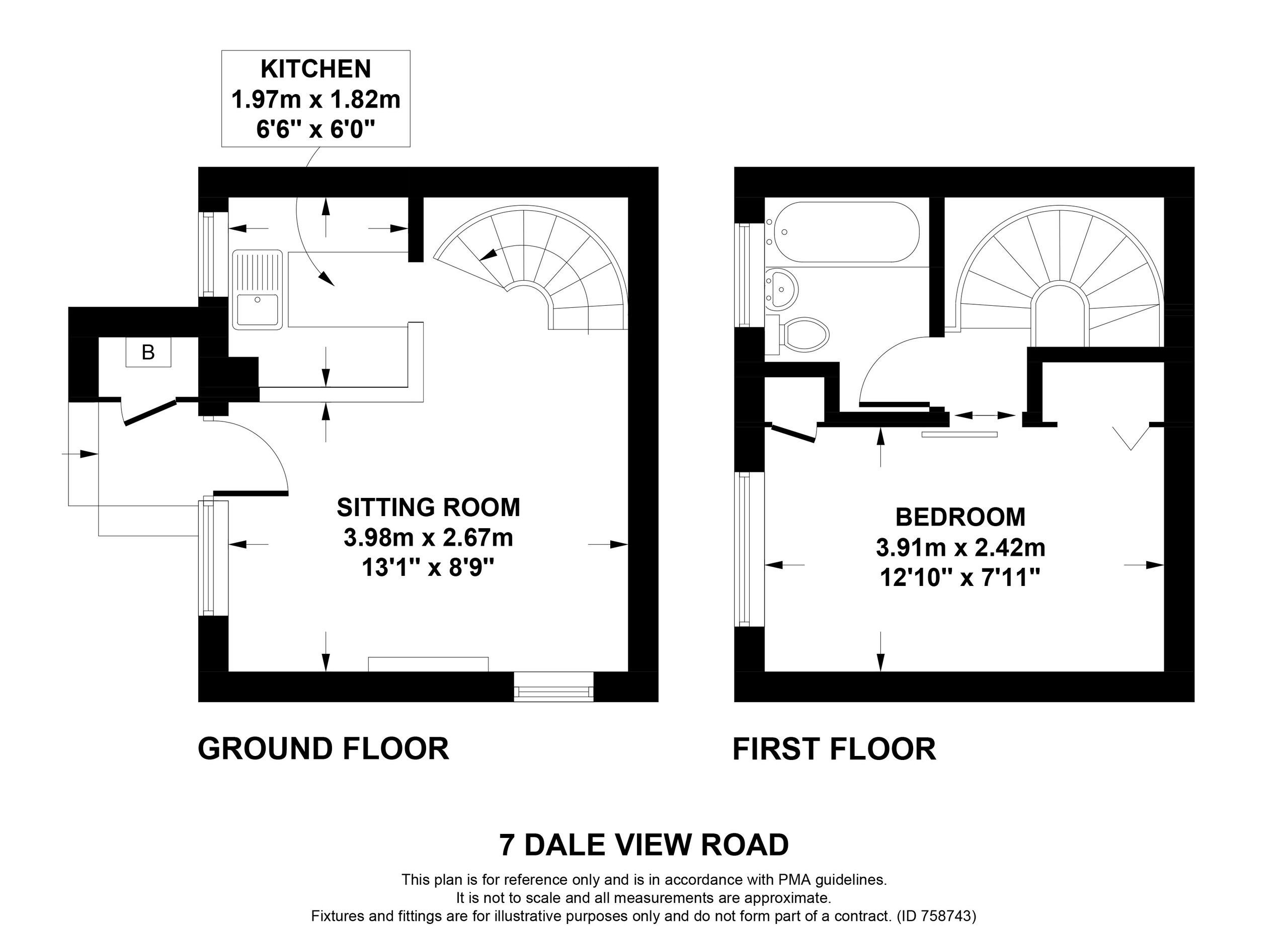 1 bed town house to rent in Dale View Road, Keighley - Property floorplan