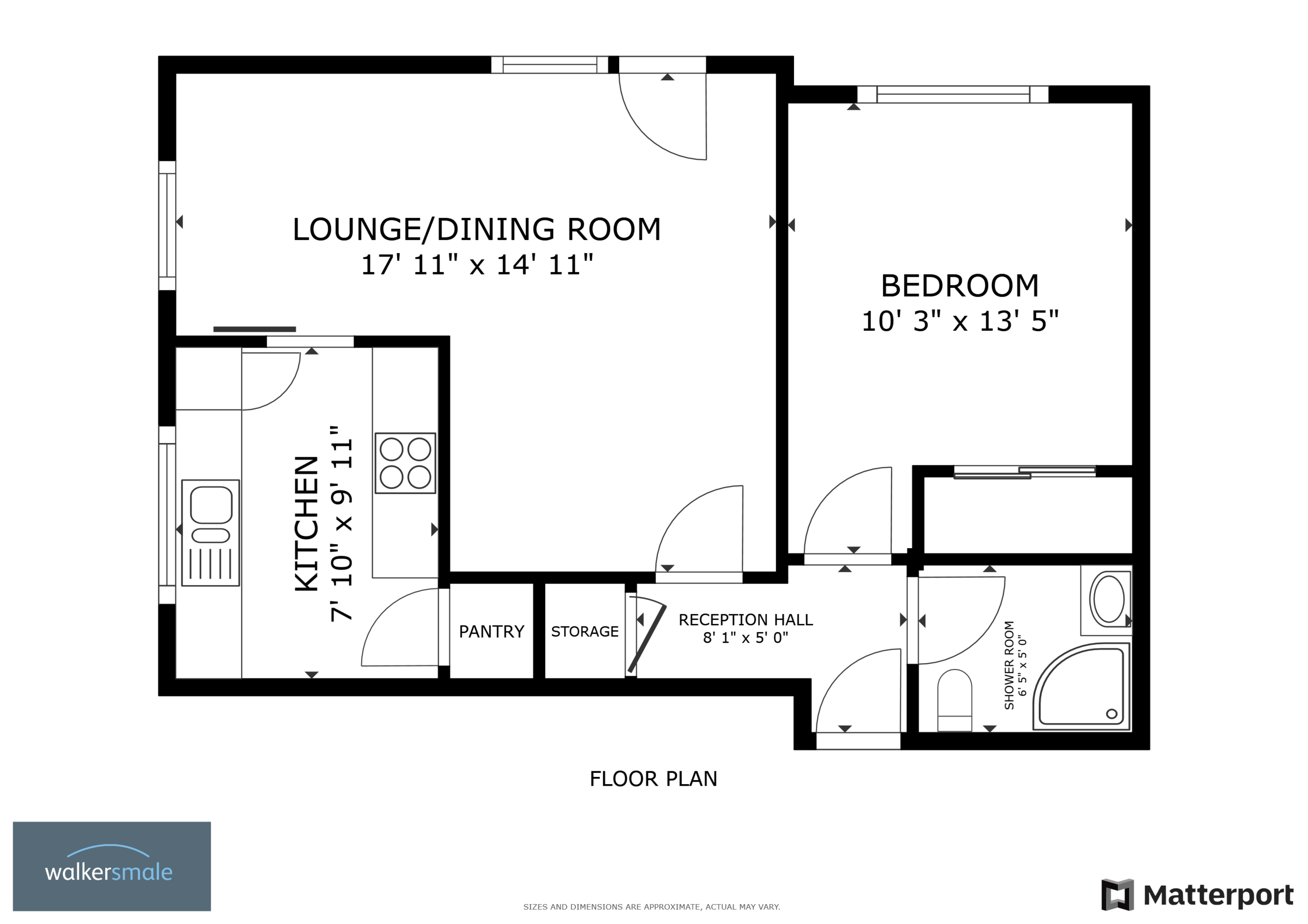 1 bed apartment for sale in Brentwood Court, Leeds - Property floorplan