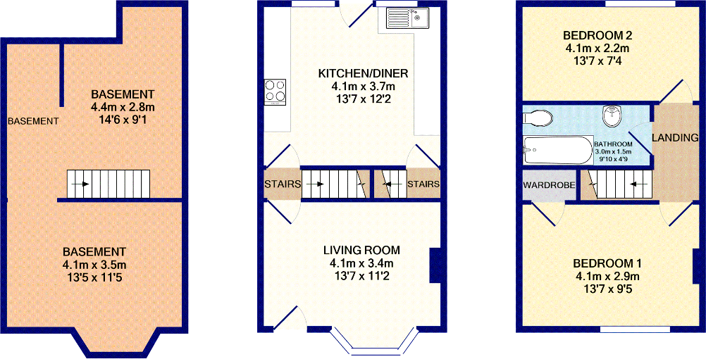 Terraced house to rent in Regent Street, Harrogate - Property floorplan