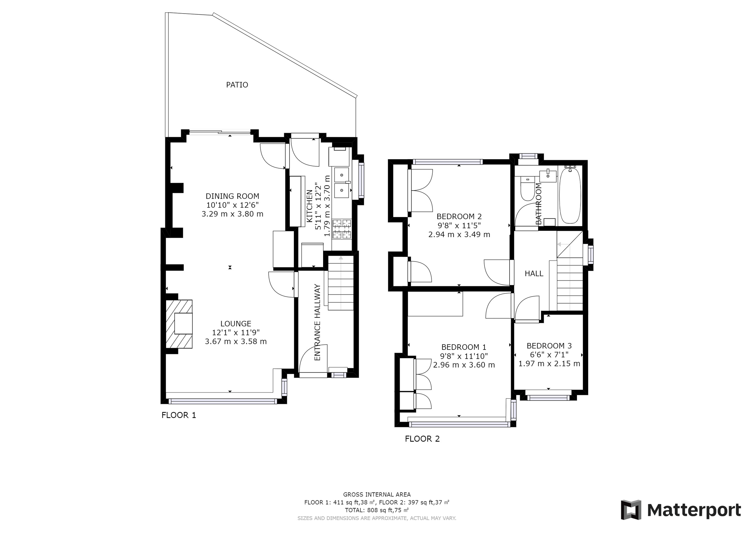 3 bed semi-detached house to rent in Thwaites Avenue, Ilkley - Property floorplan