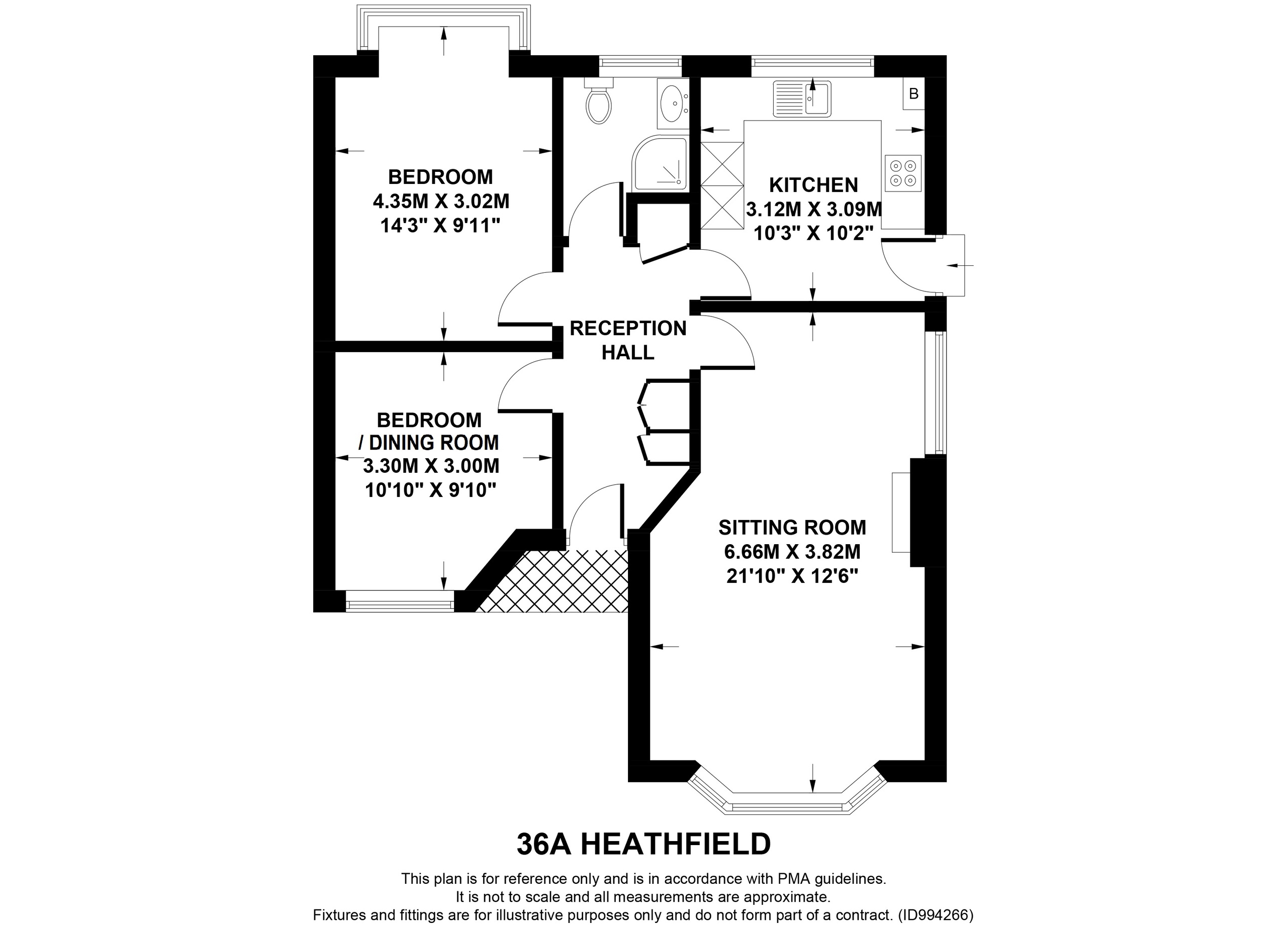 2 bed bungalow for sale, Adel, Leeds - Property floorplan