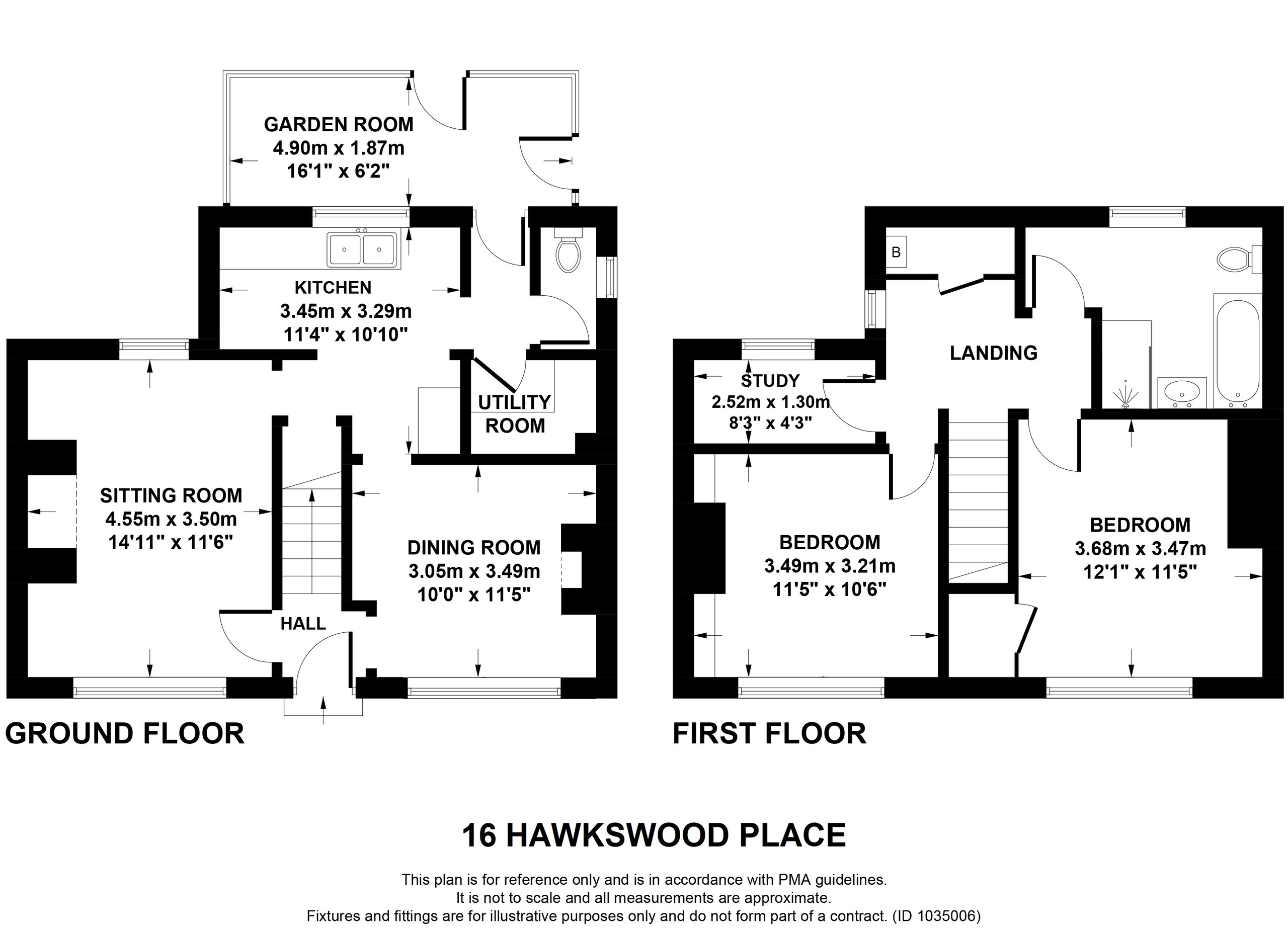 2 bed semi-detached house for sale in Hawksworth, Leeds - Property floorplan