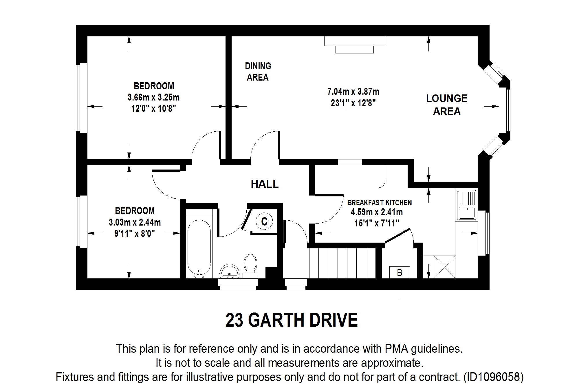 2 bed apartment for sale in Garth Drive, Leeds - Property floorplan