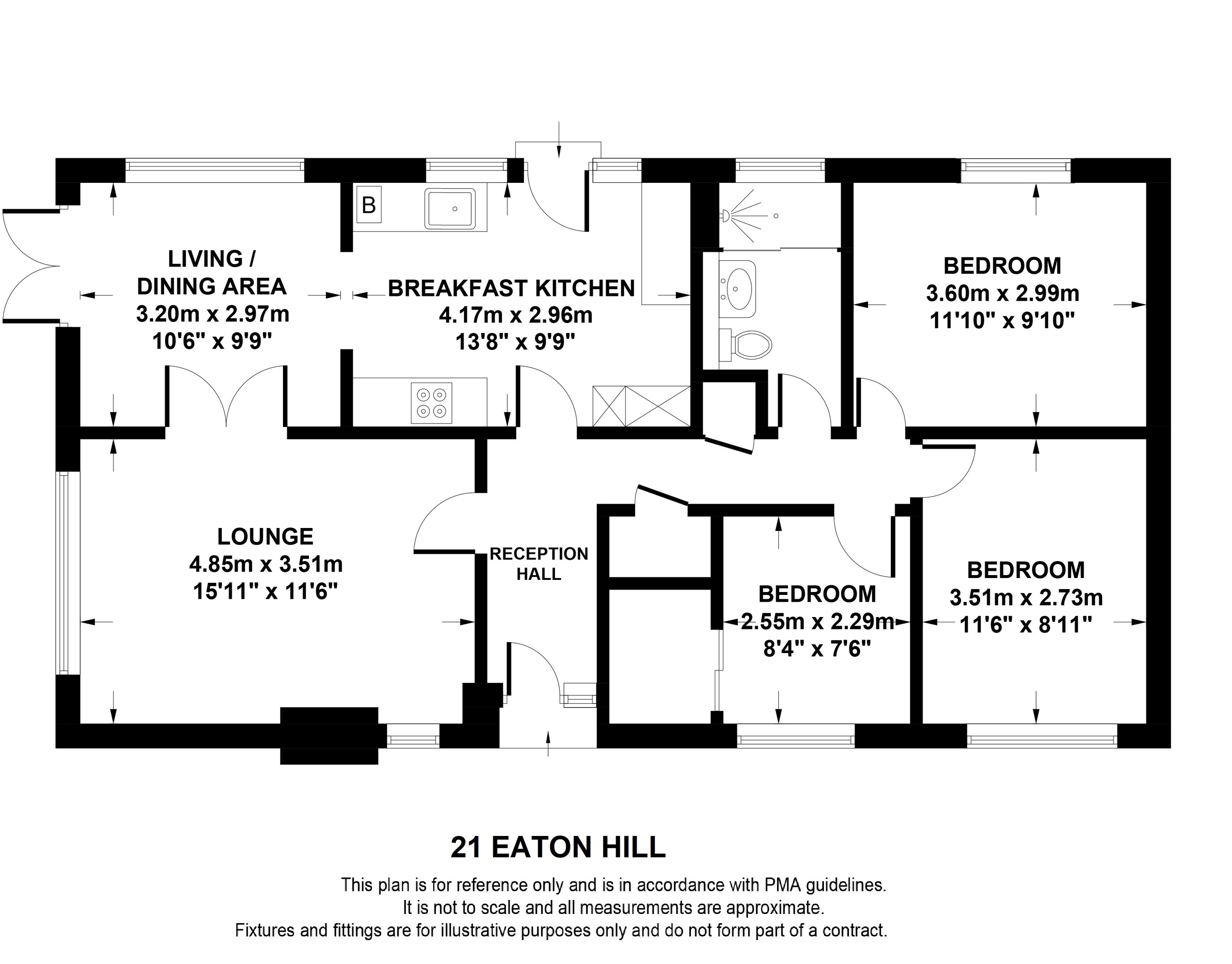 3 bed detached bungalow for sale in Cookridge Towers, Leeds - Property floorplan